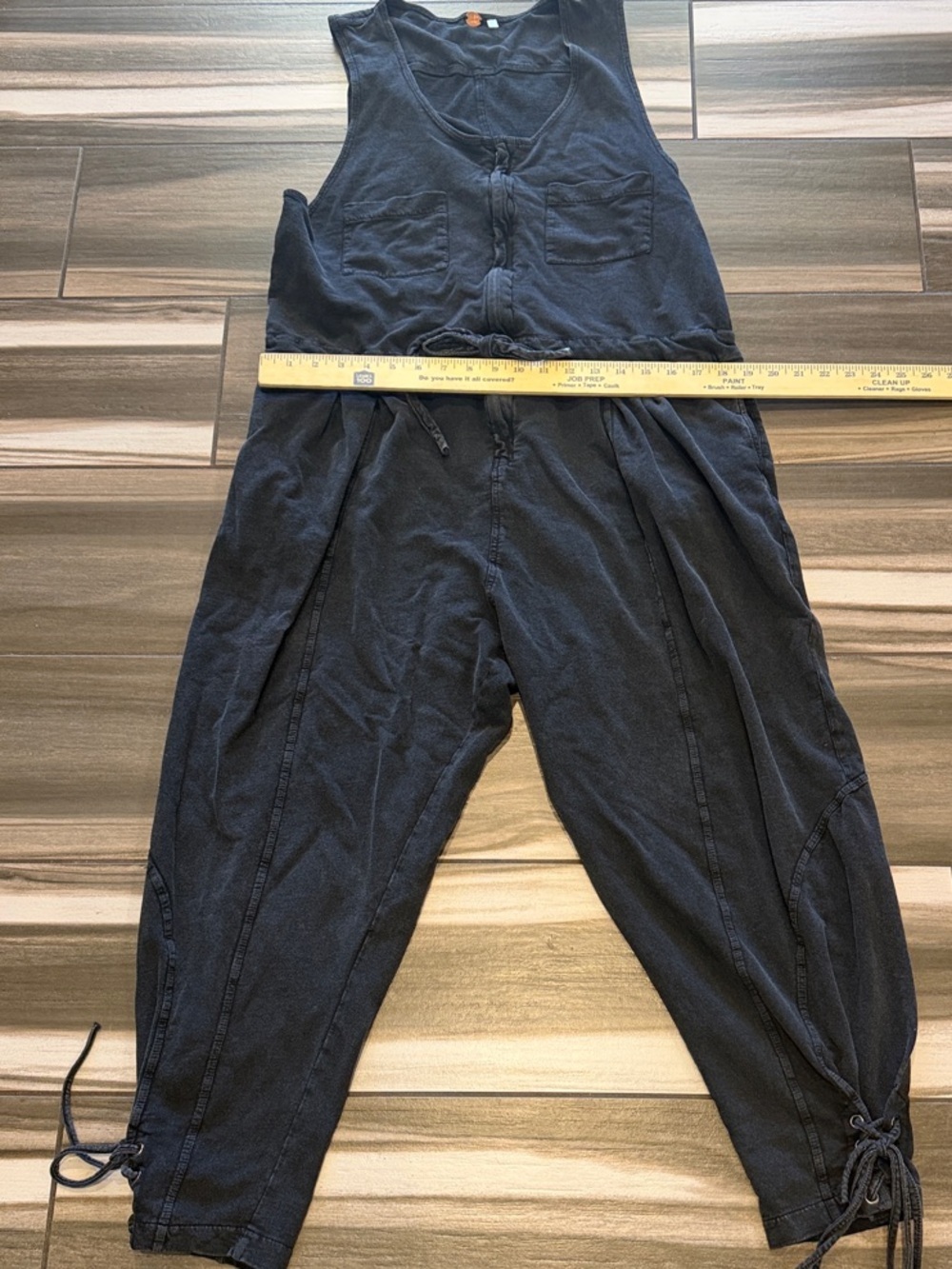 Free People black Sleeveless Jogger Jumpsuit